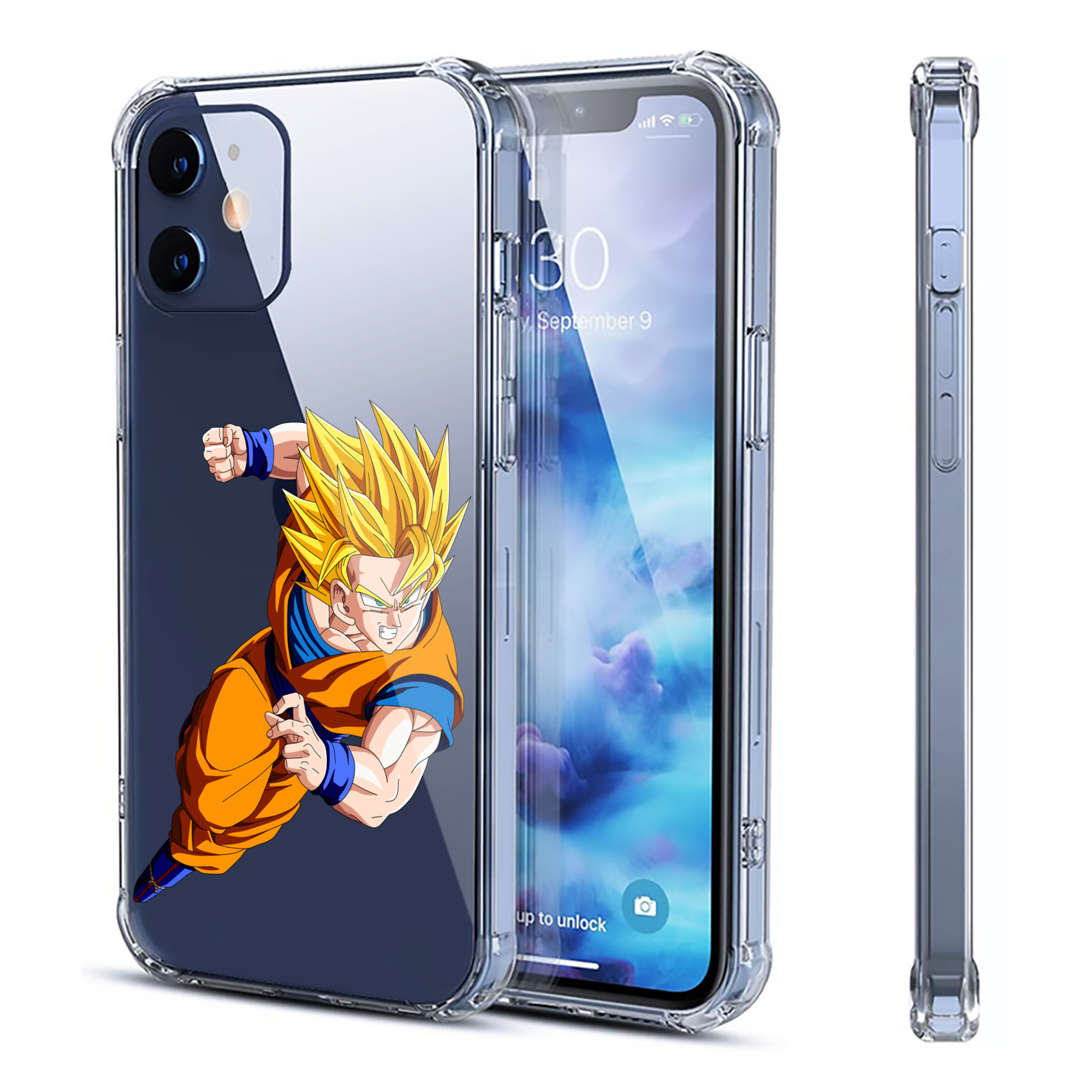 （画像用） ドラゴンボール 孫悟空（そん ごくう）Son Goku カカロット DRAGON BALL Kakarotto 【iPhone 12シリーズ対応】透明スマホケース（クリアソフトケース）